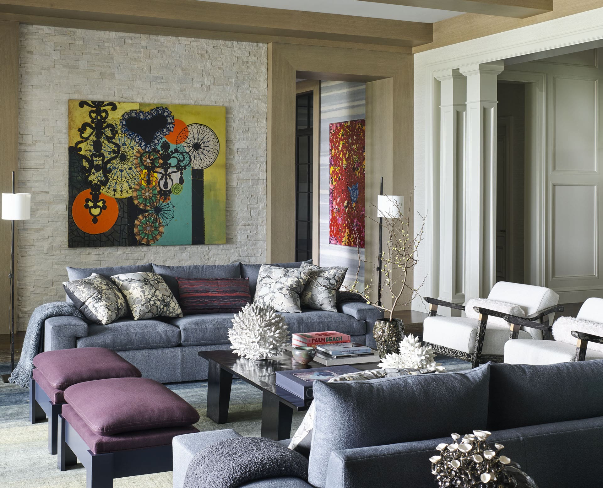rodney lawrence living room interior design florida beach villa